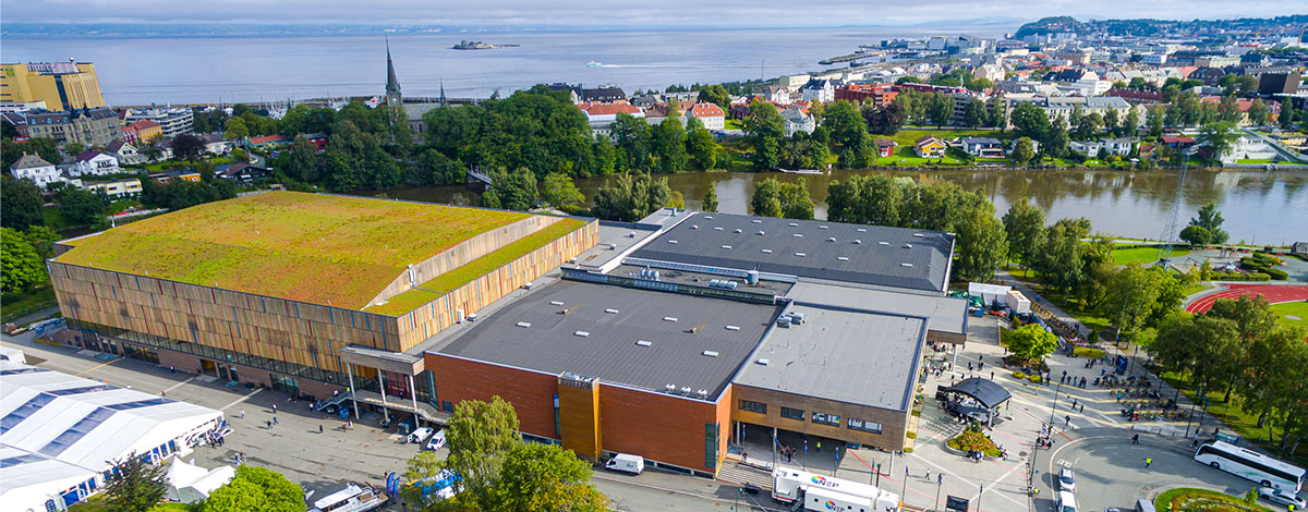 The exhibition area at Trondheim Spektrum. 